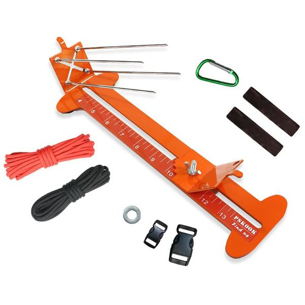 

outdoor gadgets monkey fist jig and paracord bracelet maker tool kit adjustable metal weaving diy craft 4" to 13" 2021