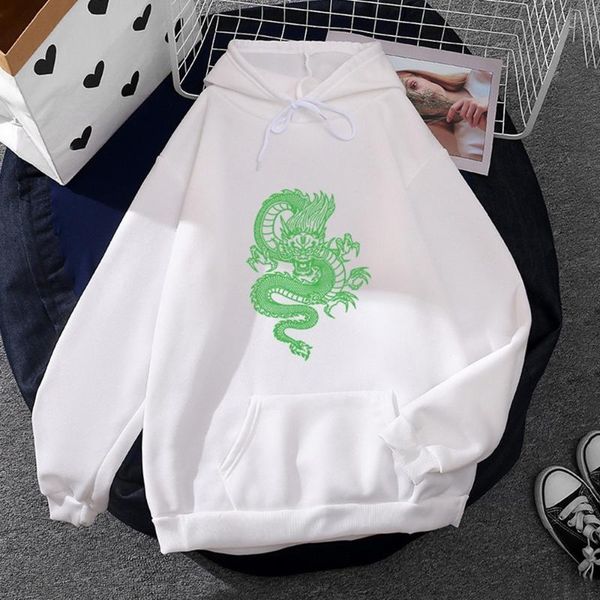 

women's hoodies & sweatshirts dragon harajuku vintage print sweatshirt women cute hip hop kawaii oversized streetwear loose casual clot, Black