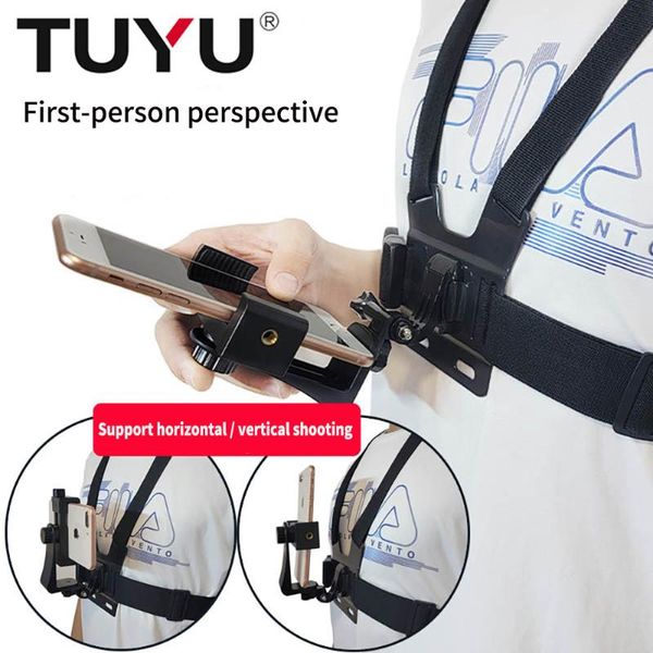 

cell phone mounts & holders tuyu outdoor live mobile wearing fixed bracket huawei riding accessories chest