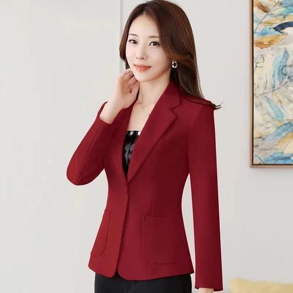 

women's suits & blazers 2022 spring and autumn office elegant suit jacket female korean fashion slim long-sleeved pocket casual street, White;black