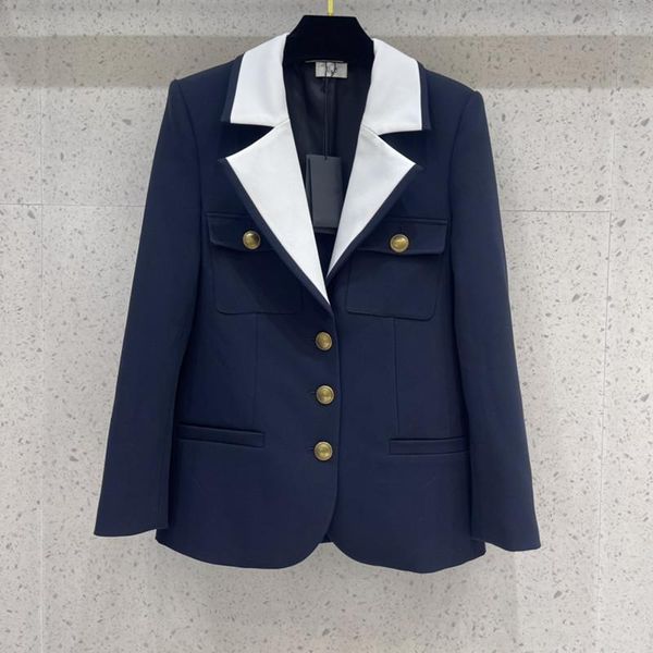 

women's suits & blazers the 2021 single a navy suit jacket 0814, White;black