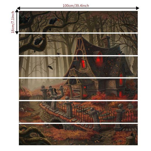

wall stickers halloween stair sticker scary haunted house removable waterproof self adhesive decoration staircase for
