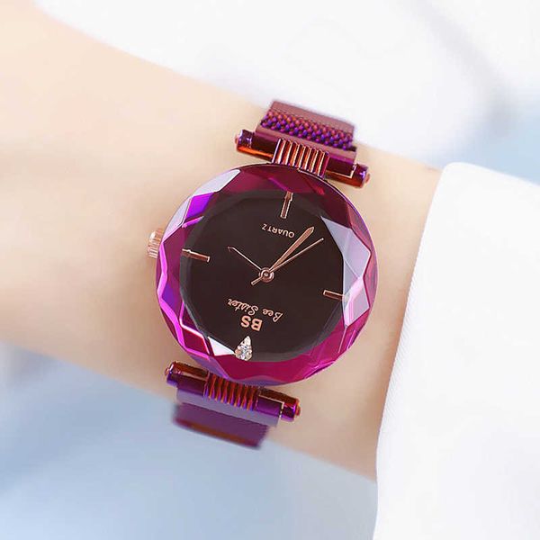 

women luxury brand watch fashion crystal ladies watches waterproof magnet buckle diamond watch for women montre femme 210527, Slivery;brown