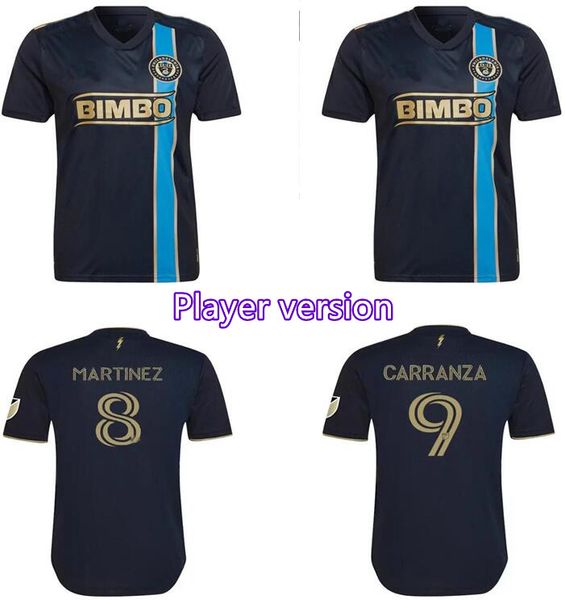 

fans player version 22 23 philadelphia union soccer jerseys home carranza bedoya mbaizo wagner fonta, Black;yellow