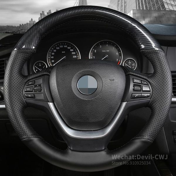 

steering wheel covers for f20 2012-2021 f45 2014-2021 f30 f31 f34 2013-2021 alcantara leather black carbon fiber car cover