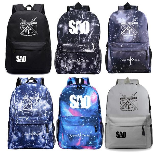 

backpack second riman sword art online knapsackmen women boys girls fashion pattern laprucksack beautiful bags