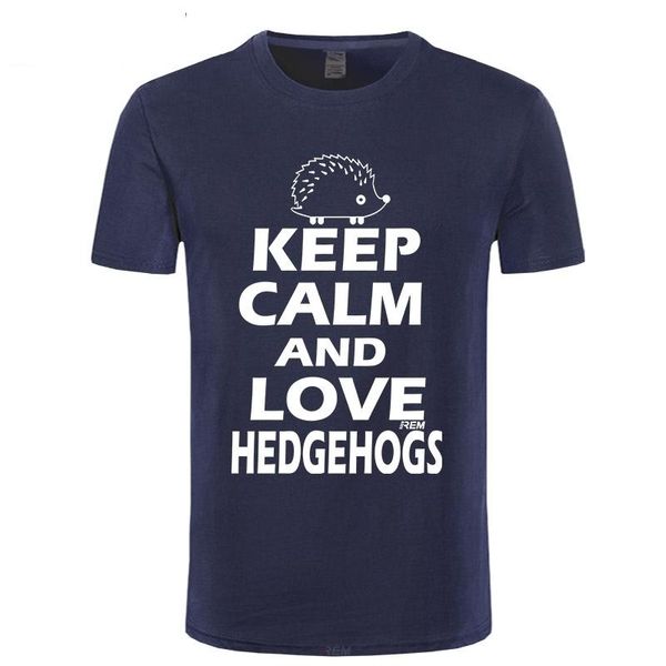 

men's t-shirts keep calm and love hedgehogs funny pet animal t-shirt humor streetwear summer cotton short sleeve 3d t shirts, White;black