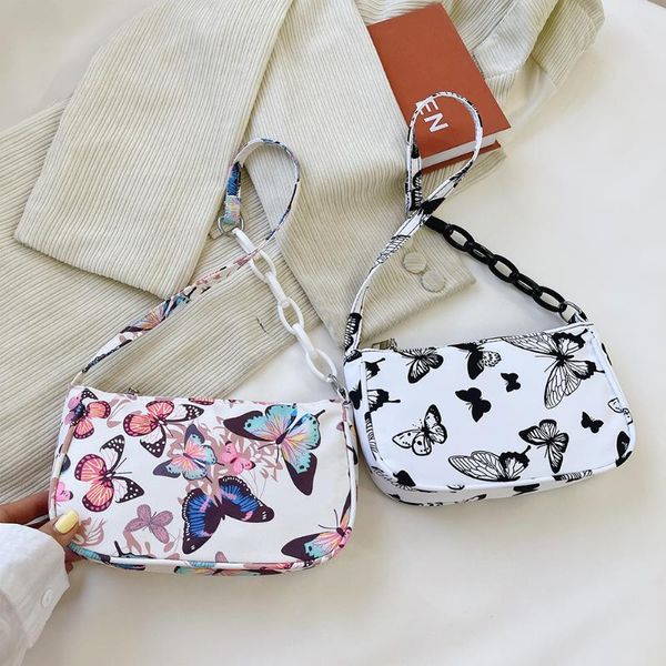 

evening bags 2021 women's fashion handbags women butterfly leopard zebra cow printing small underarm shoulder bag