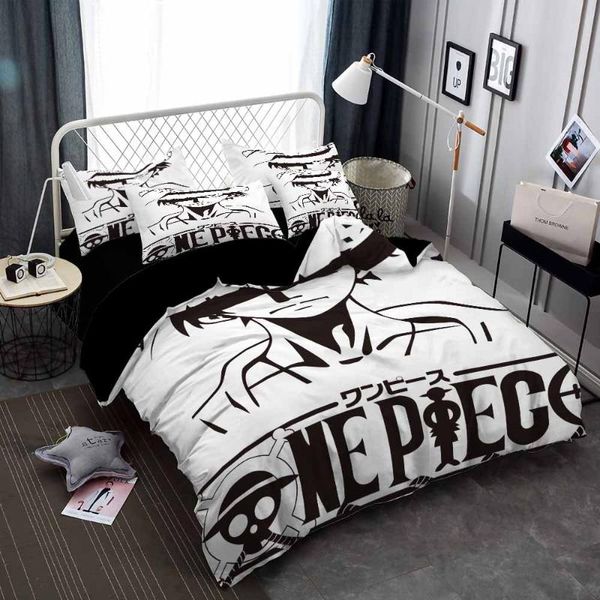 

bedding sets one luffy us/europe/uk size quilt cartoon piece bed cover duvet pillow case 2-3 pieces children