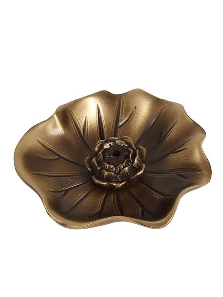 

fragrance lamps pure copper gold portable incense burner stick house brass smoke lotus shape holder zen decor ii50xxl