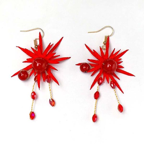 

hair clips & barrettes exquisite red rose flower tiara and earrings chinese bride wedding ornaments women crystal hoop headbands hel, Golden;silver