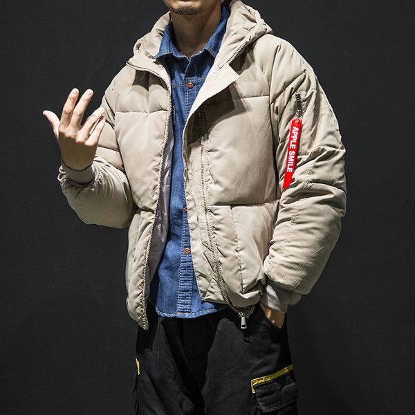 

winter parka men thickening warm windproof coats mans large size s-4xl 5xl hooded jackets casaco masculino men's 8082 ilzw, Black