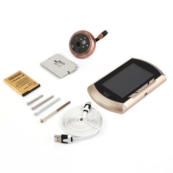 

easy-to-view & auto shut-off non-permanent installation digital door viewer camera lcd security viewer for home & office