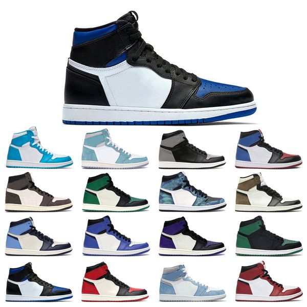 

1s man's basketball shoes turbo green hyper royal dark mocha obsidian tie dye court purple bred toe cactus jack chicago game shadow 3 t