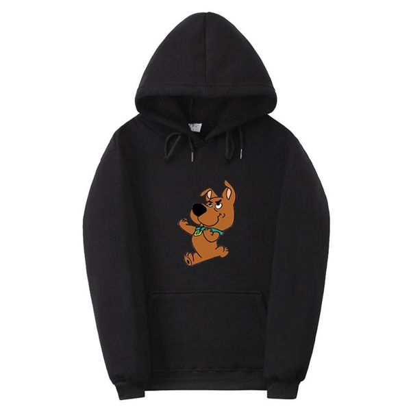 

men's hoodies & sweatshirts 2021 spring and autumn fashion casual hoodie 12 color puppy print wear sweatshirt large size 3xl, Black