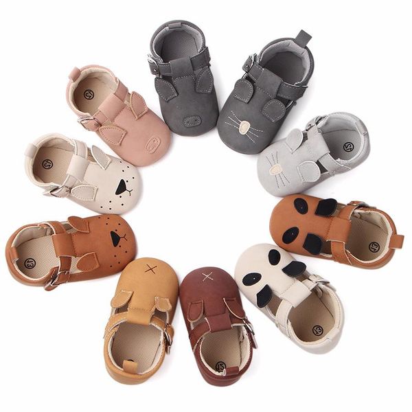 

first walkers 0-18 months animal toddler nubuck leather baby boy girl shoes soft soled infant footwear cute born