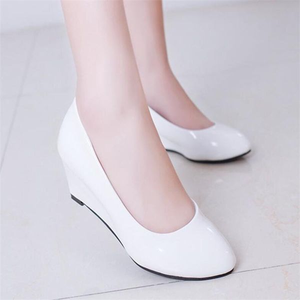 

dress shoes cootelili women pumps for wedges summer fall pointed toe black and white basic 5cm heel slip on casual