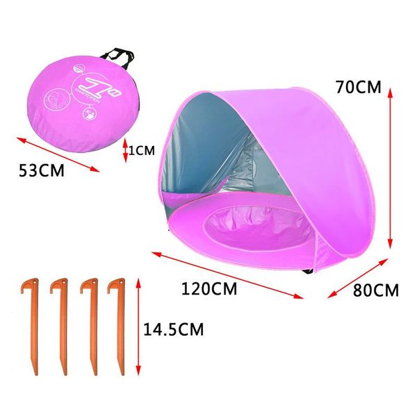 

tents and shelters baby beach tent waterproof sun awning sunshelter with pool kid camping sunshade 4 ground pegs als88