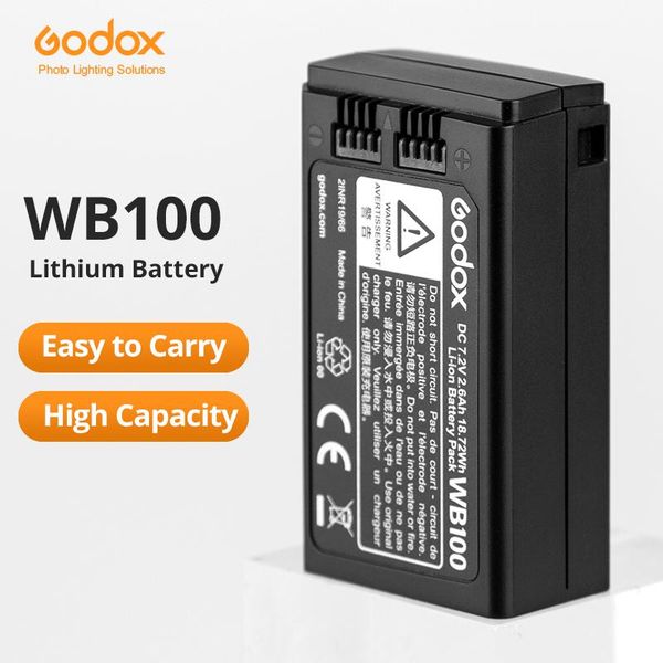 

flash heads godox ad100pro wb100 li-ion battery pack for