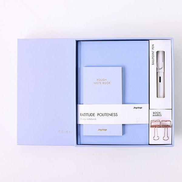 

gifted notebook with box notebook paper planner agenda school diary note book handbook set notebooks, Purple;pink