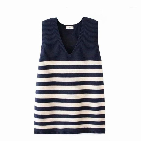 

plus size t-shirt 2xl-4xl women striped knitted vest sleeveless knitwear soft comfy sweater, Black