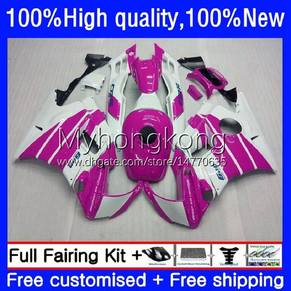 Carroçaria para Honda CBR600 Pink White F2 CBR 600F2 600 F2 FS CC 600cc 600FS Corpo Full 34No.206 CBR600F2 91 92 93 94 CBR600CC 91-94 CBR600FS 1991 1992 1993 1994