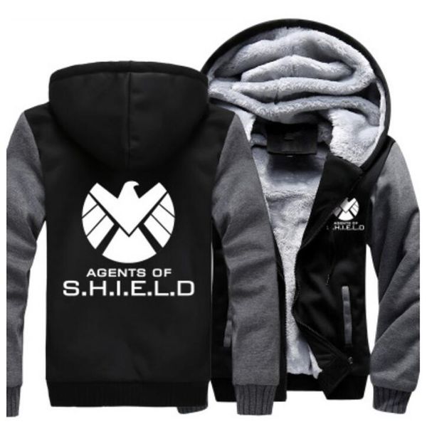 

2021 new us size men women coat for agents of shield s.h.i.e..d. jacket sweatshirts thicken hoodie clothing casual bwni, Black