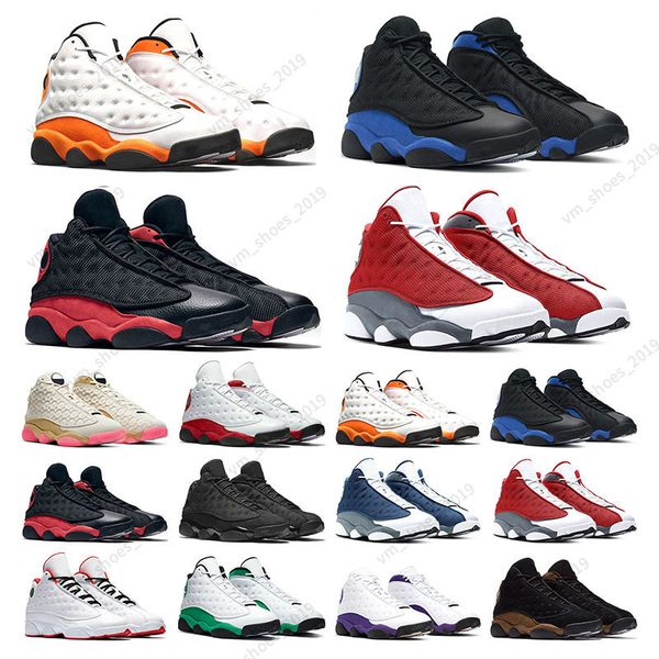 

5.5-13 mens basketball 13s red flint chicago hyper royal balck cat bred playground grey toe mens sports sneaker trainers outdoor