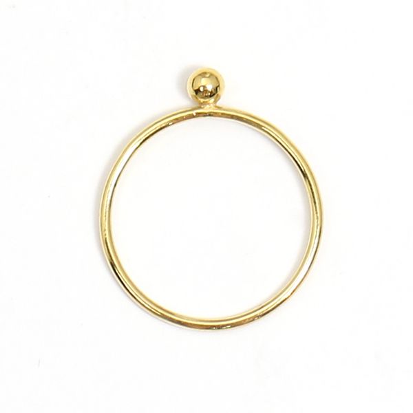 

beadsnice 14k gold filled round smooth punk finger rings jewelry, Silver