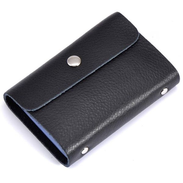 

card holders fashion genuine leather bank holder men cowhide business case id wallet for women 11 colors, Brown;gray