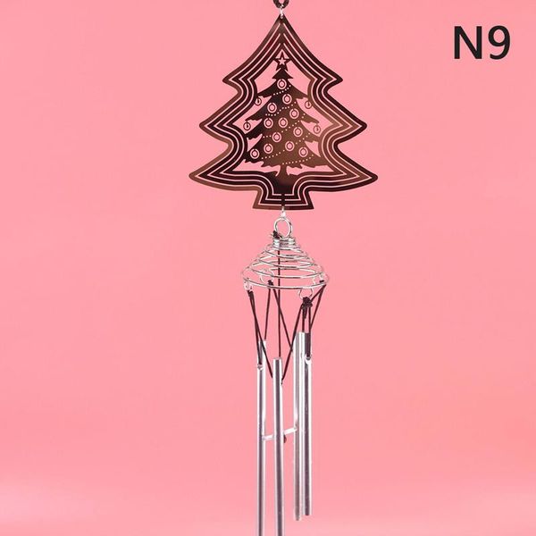 

decorative objects & figurines 1pc wind chimes yard garden spinner chime with spiral tail ball wall hanging home decoration merry christmas