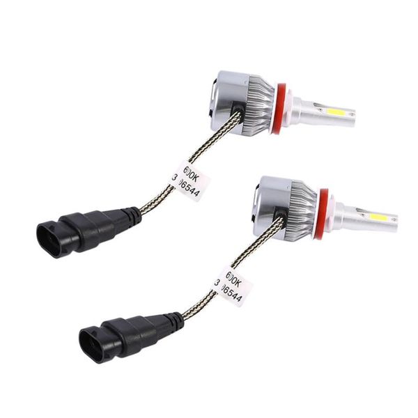 

car headlights 72w 3800lm super bright led light headlight kit bulb 6000k fog lamps high power
