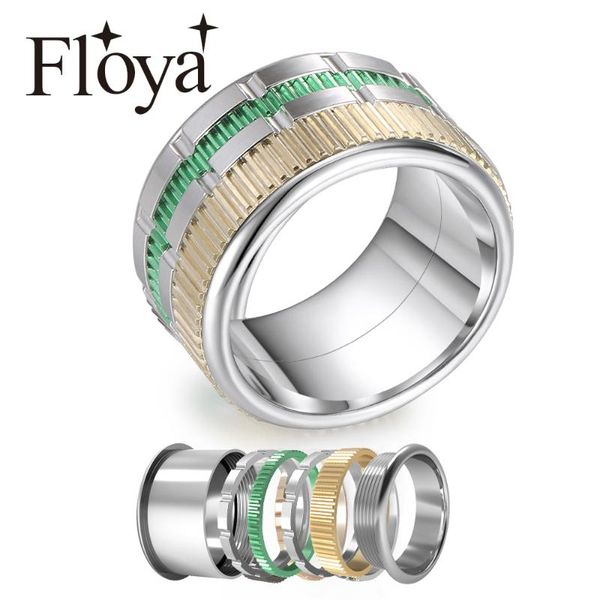 

cluster rings cremo gear sets anillos love fashion interchangeable fidget meditation wedding band spinner stackable stalen ring vintage, Golden;silver
