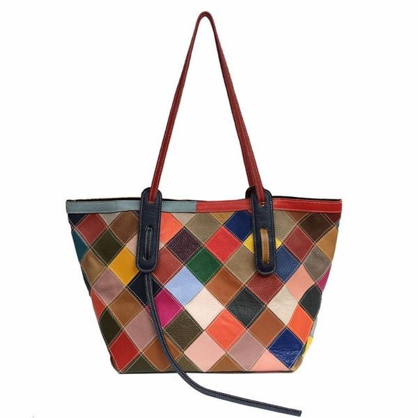

evening bags genuine sac women leather handbags lattice lingge designer shoulder hand for 2021 big casual tote bag bolsa feminina