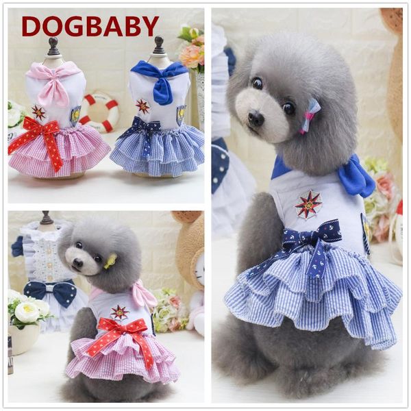 

dog apparel pet clothes skirt classic sailor in spring and summer small
