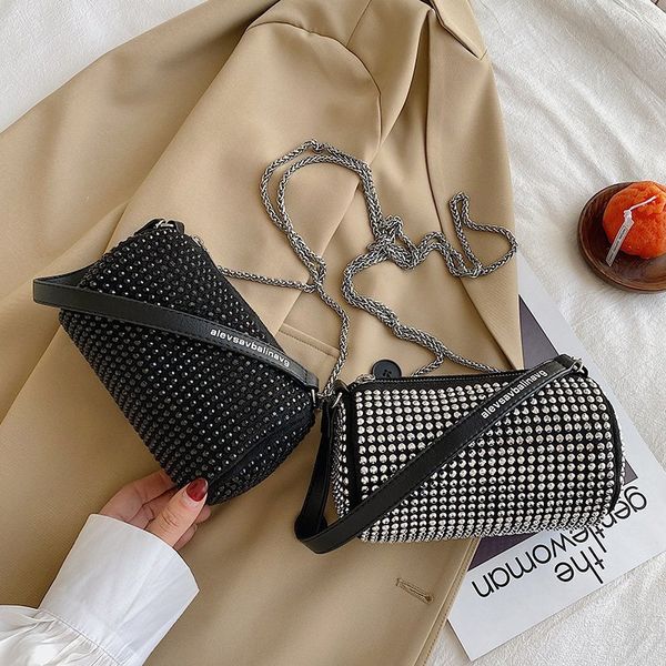 

luxury handbags bag new king water 2021 korean fashion women's inlaid with diamond full drill portable underarm bag