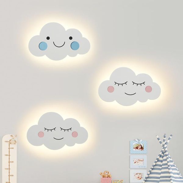 

wall lamp creative led cloud children's room bedroom living study bedside light modern iron lighting home decoration