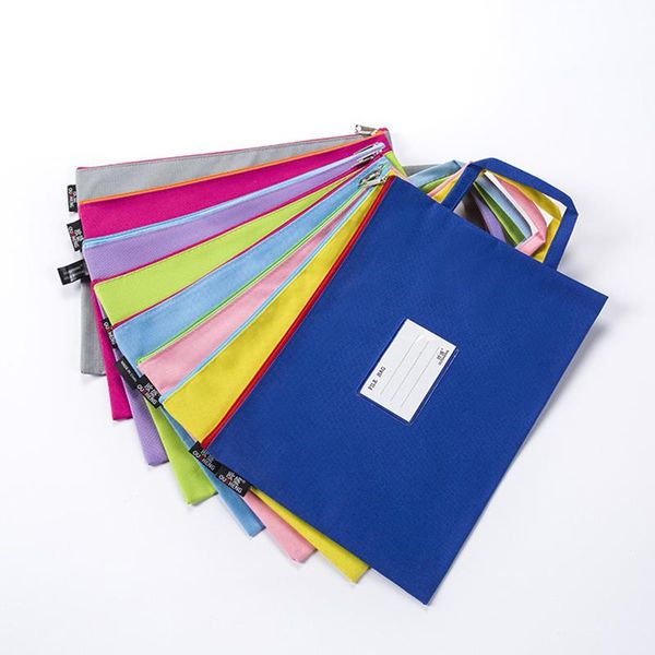 

pencil bags a4 zipper waterproof document bag portable student subject classification oxford cloth storage package