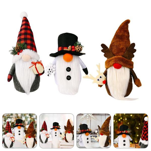

christmas decorations 3pcs gnome doll decoration faceless dwarf adornments gift