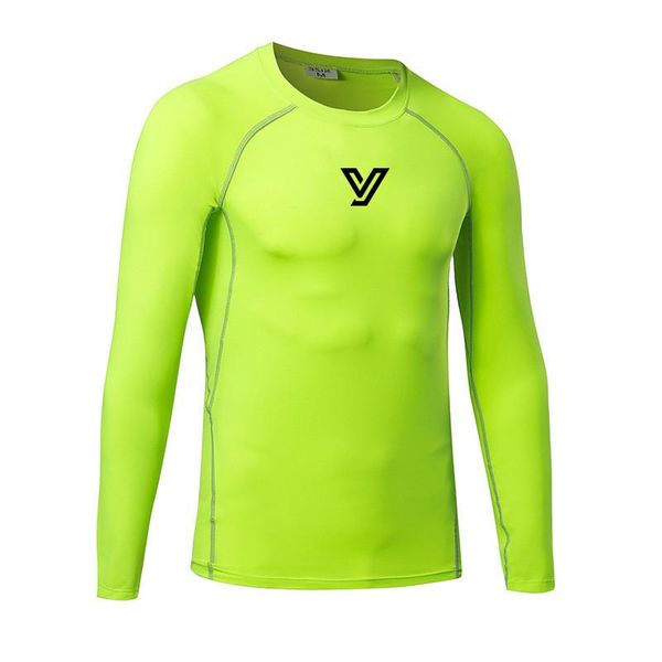 

yel gym quickly dry men's running t shirts breathable tights sport fitness long sleeve t shirts sport running shirt selling, White;red