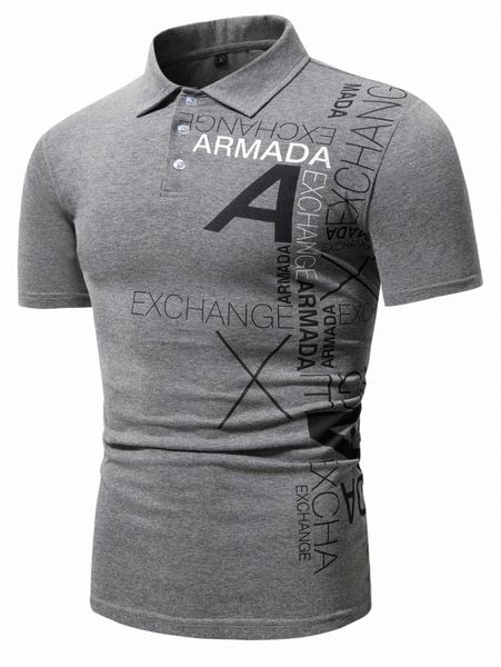 

men slogan graphic polo shirt d0by#, White;black