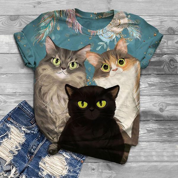 

women's t-shirt women vintage graphic t shirts fashion round neck short sleeve cute print plus size roupas femininas #lr3, White