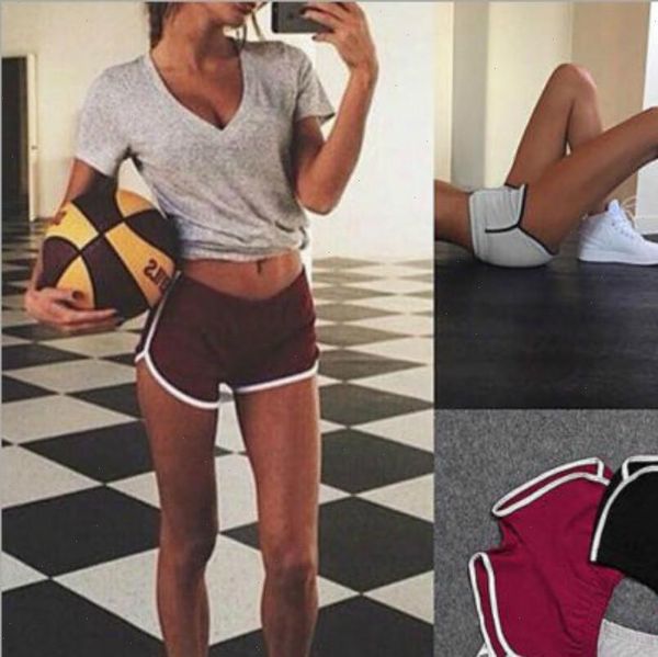

casual shorts woman 2021 summer stretch waist candy color slim sport shorts harajuku beach short womens clothing, White;black