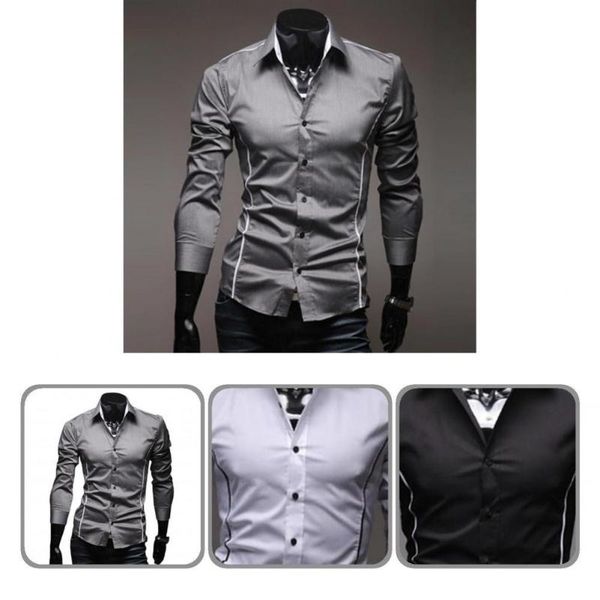

men's casual shirts anti-wrinkle great quick dry spring shirt formal purfle for work, White;black