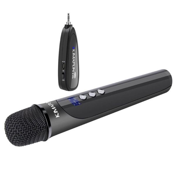 

kimafun wireless handheld microphone 2.4g wireless mic system 3.5mm receiver for computer karaoke conference dj church wedding