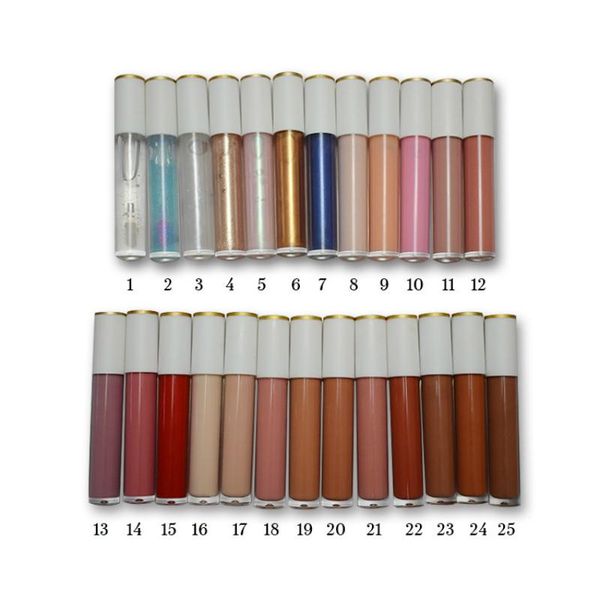 

wholesale beauty cosmetics no logo lip gloss 25 colors shimmer lip gloss custom logo liquid lipgloss lipstick 100pcs