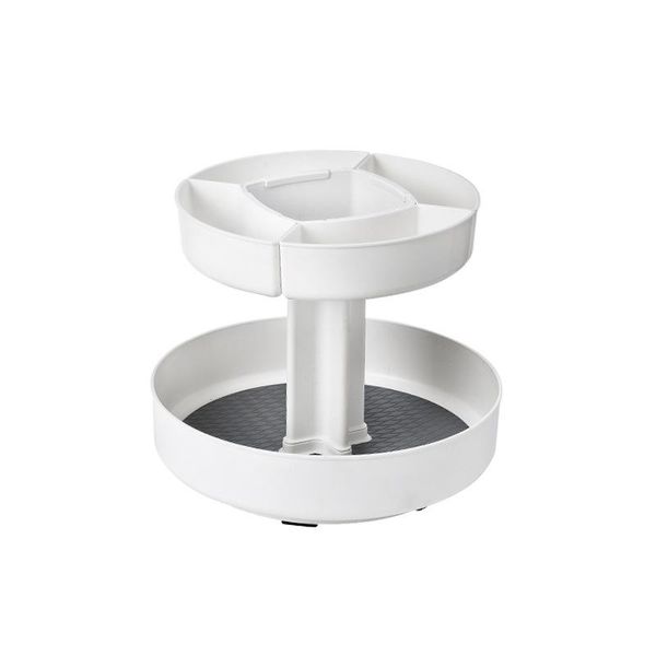 

storage bottles & jars pot assortment drain basket, double-layer plastic rotatable and detachable box