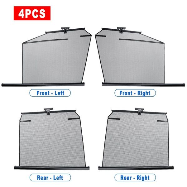 

car sunshade 4 set side window automatic lifting sunscreen insulation retractable curtains anti-uv