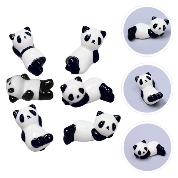 

chopsticks 6pcs ceramic panda design chopstick holder stands rest racks