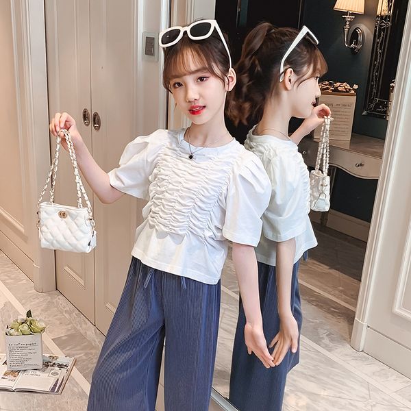 

New Girls Babys Kids T-shirt Outwear 2022 Beautiful Spring Summer Overcoat Top Sport Princess Toddler Childrens Clothing, White